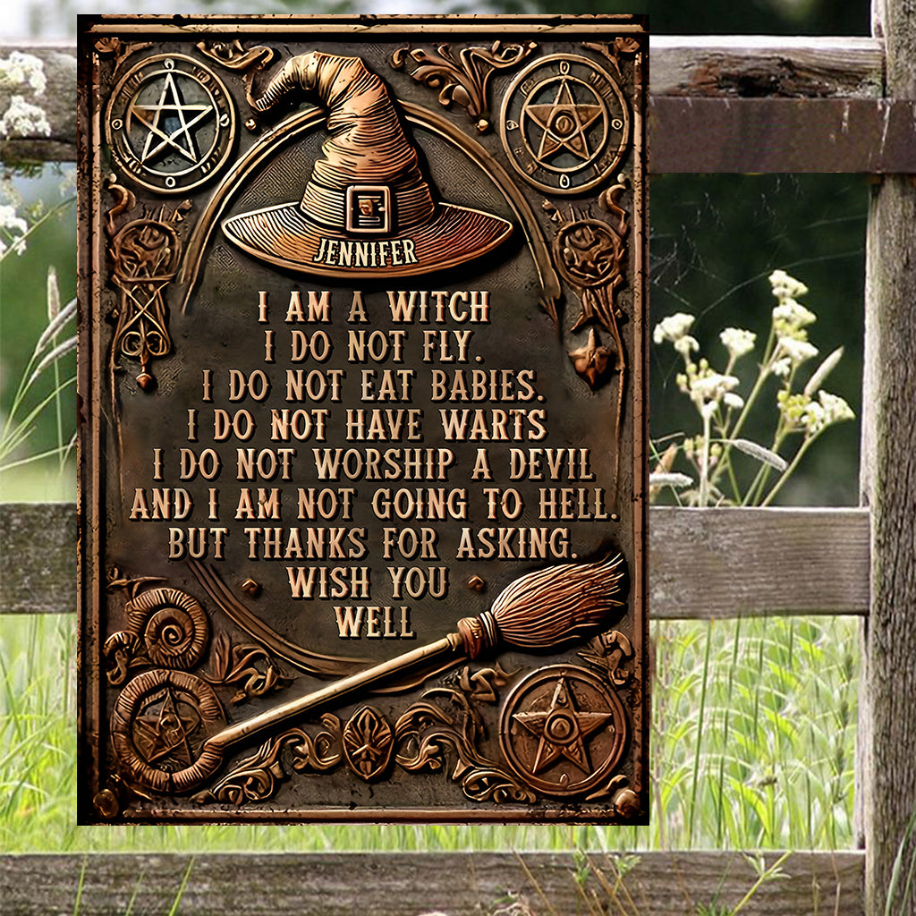 I'm A Witch - Personalized Witch Rectangle Metal Sign