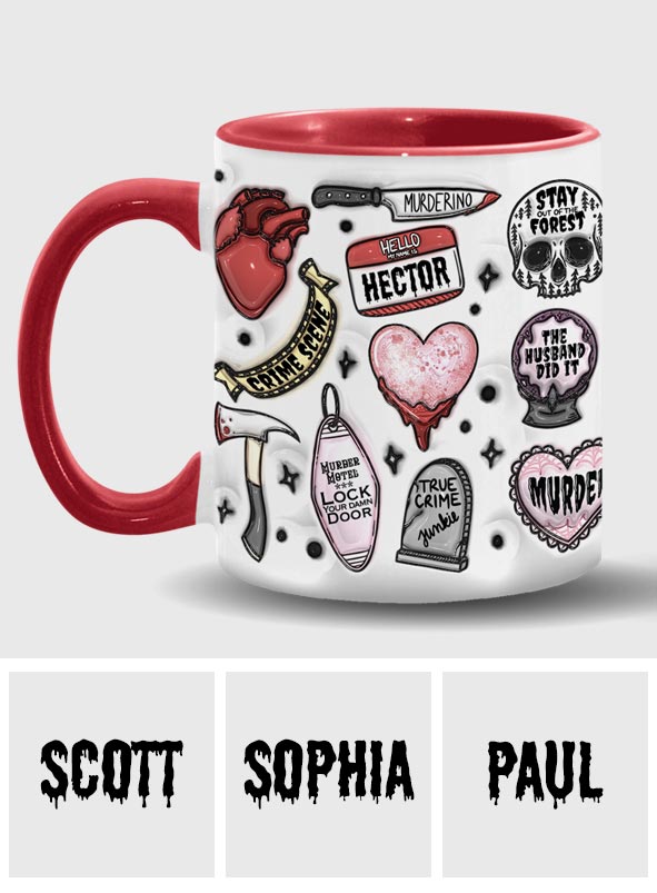 True Crime Junkie - Personalized Accent Mug