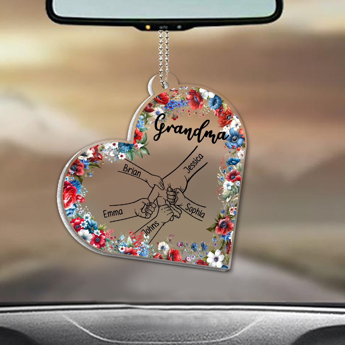 Grandma Life 4th Of July - Personalized Grandma Custom Shaped Car Ornament