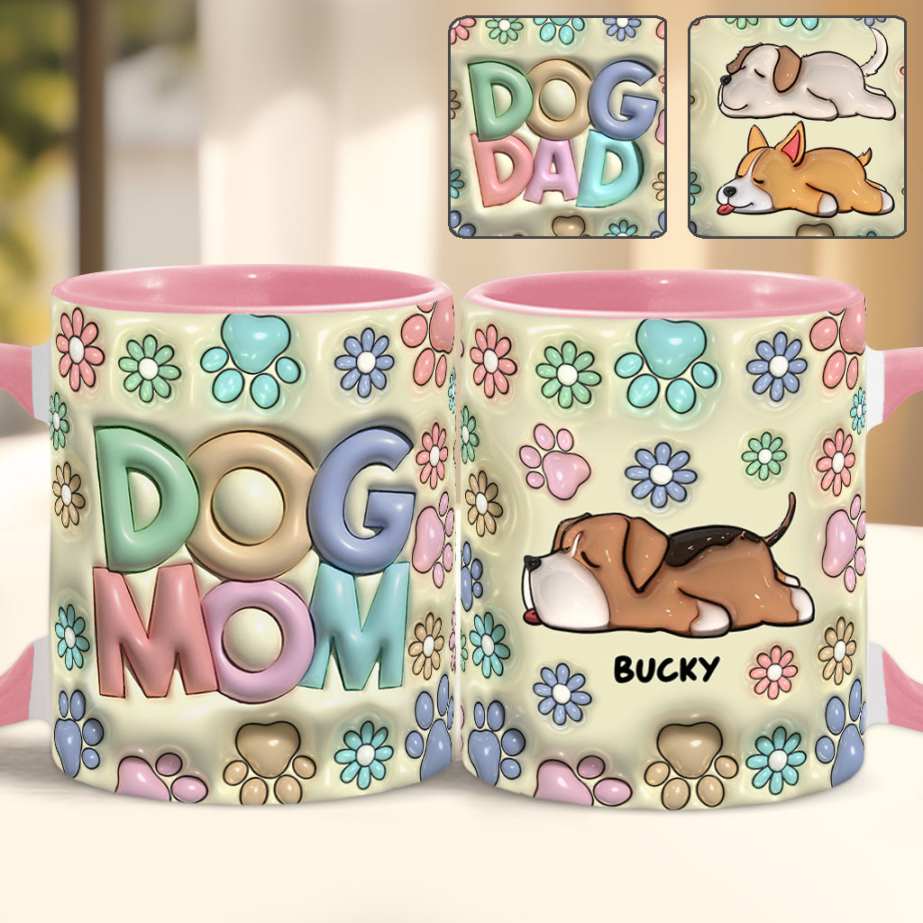 Hundemama, Hundepapa – personalisierte Tasse mit Hundemotiv