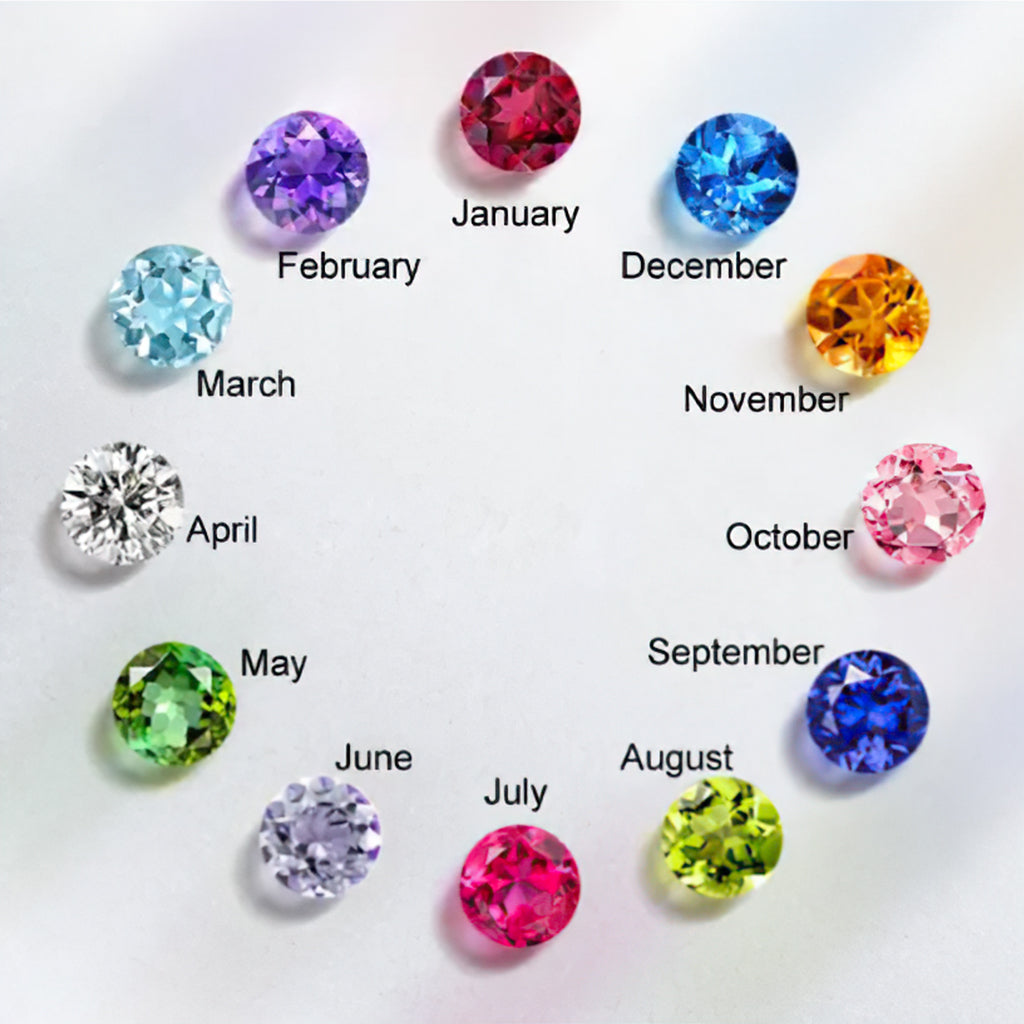 Round Pendant Mom's Necklace With Charms - Personalized Mother Round Pendant Mom's Necklace With Charms