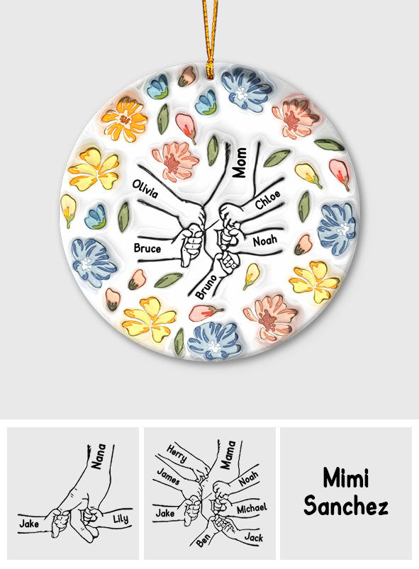 Hand Holding Love - Personalized Mother Ornament