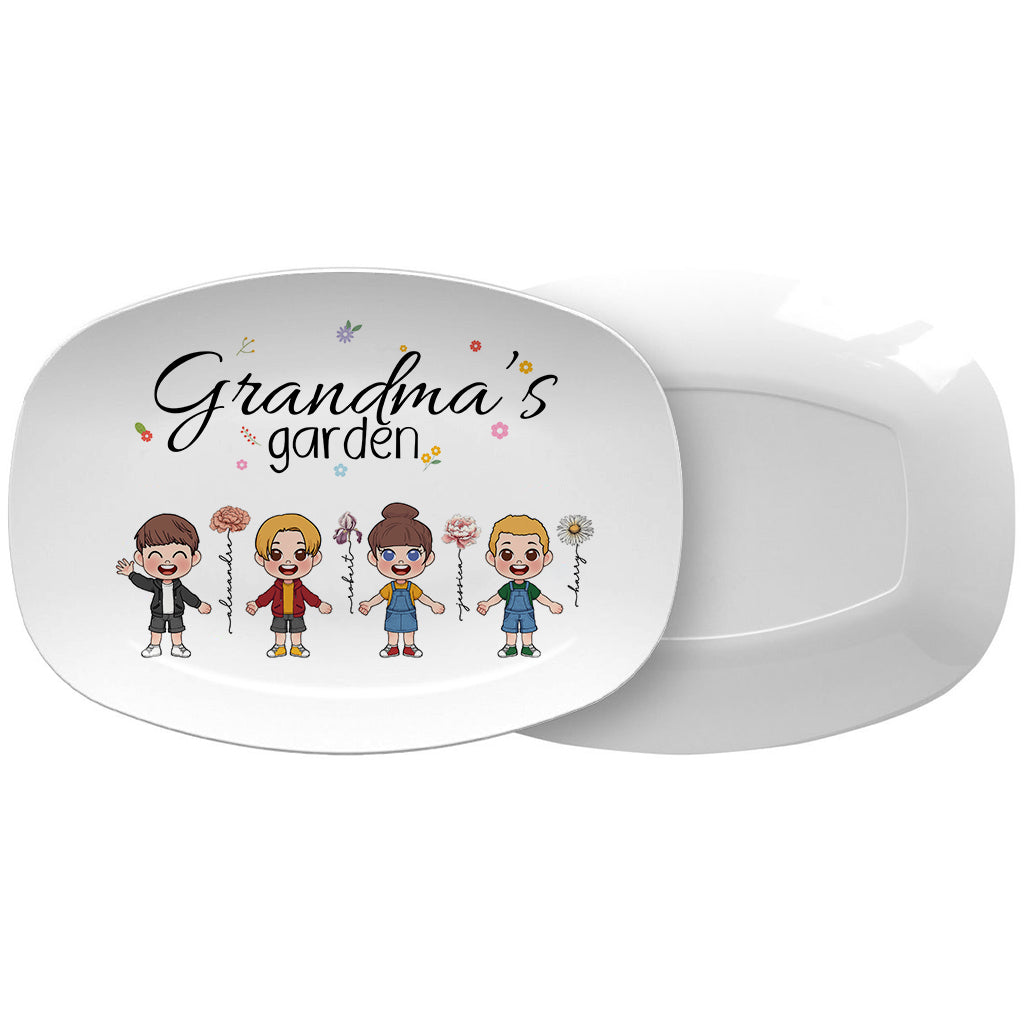 If Nana Were Flowers - Personalized Grandma Plate