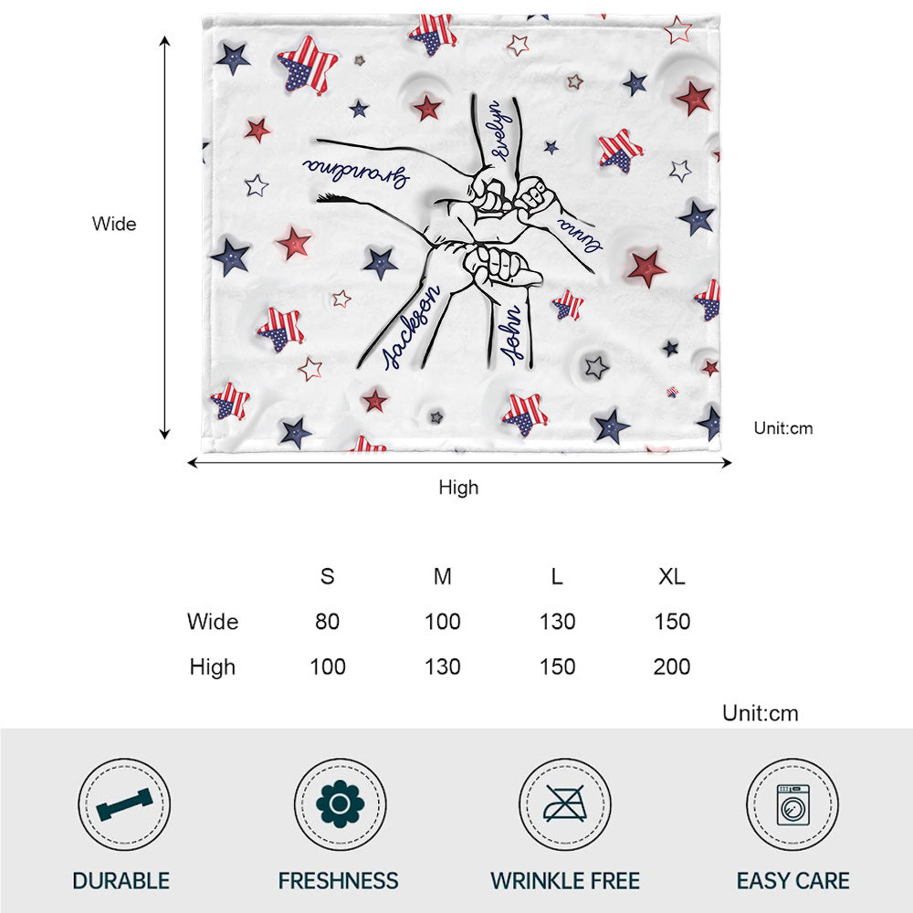 Proud Grandma Mom Aunt - Personalized Grandma Blanket