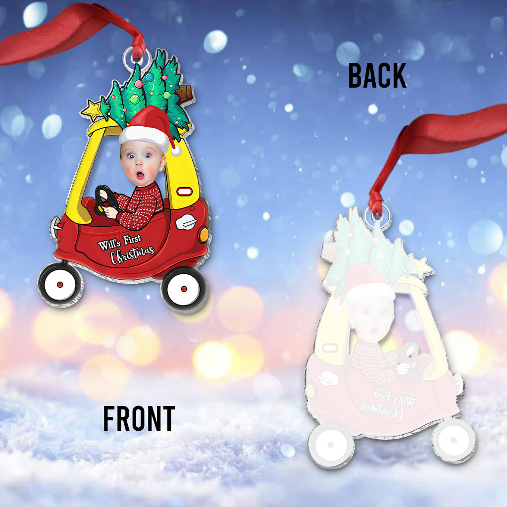 Babys erstes Weihnachtsfest – Personalisierter transparenter Weihnachtsschmuck für Neugeborene