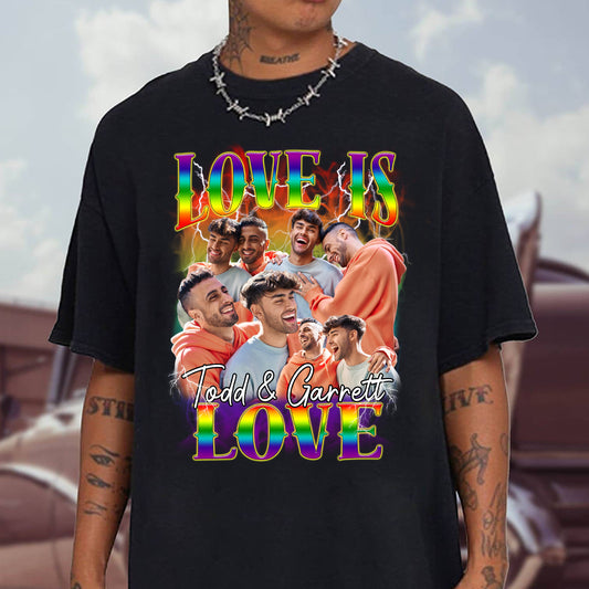 Love Is Love Bootleg Rainbow - T-shirt et sweat à capuche personnalisés de soutien LGBT