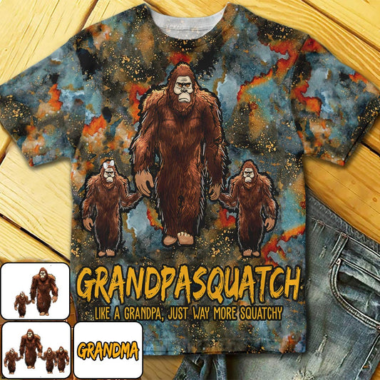 Grandpasquatch More Squatchy - Personalisiertes Opa-Shirt