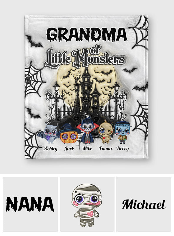 Grandma Of Little Nightmares - Personalized Grandma Blanket