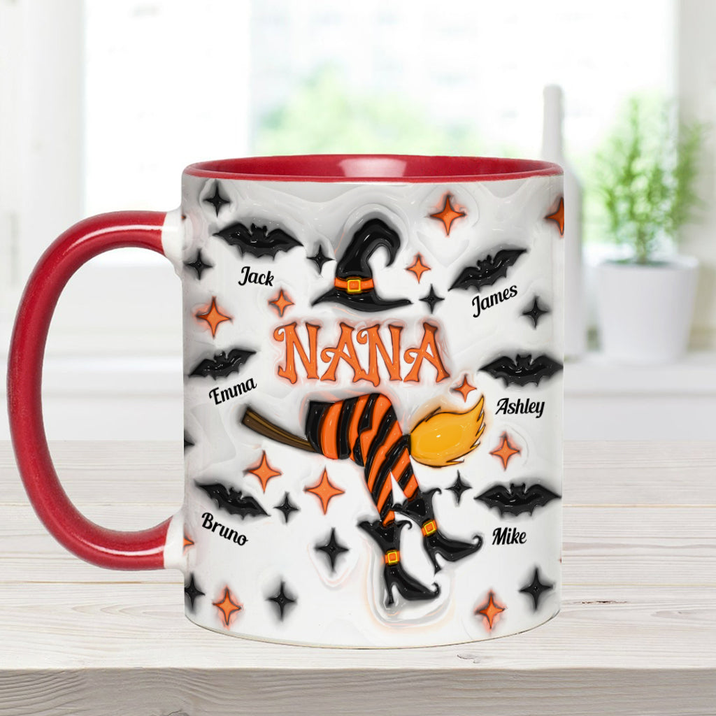 Nana Liffe/ Grandma Life/ Mama Life... - Personalized Grandma Accent Mug
