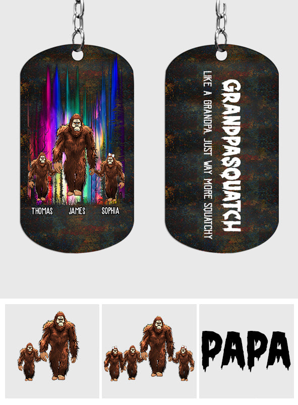Grandpasquatch - Personalized Grandpa Stainless Steel Keychain