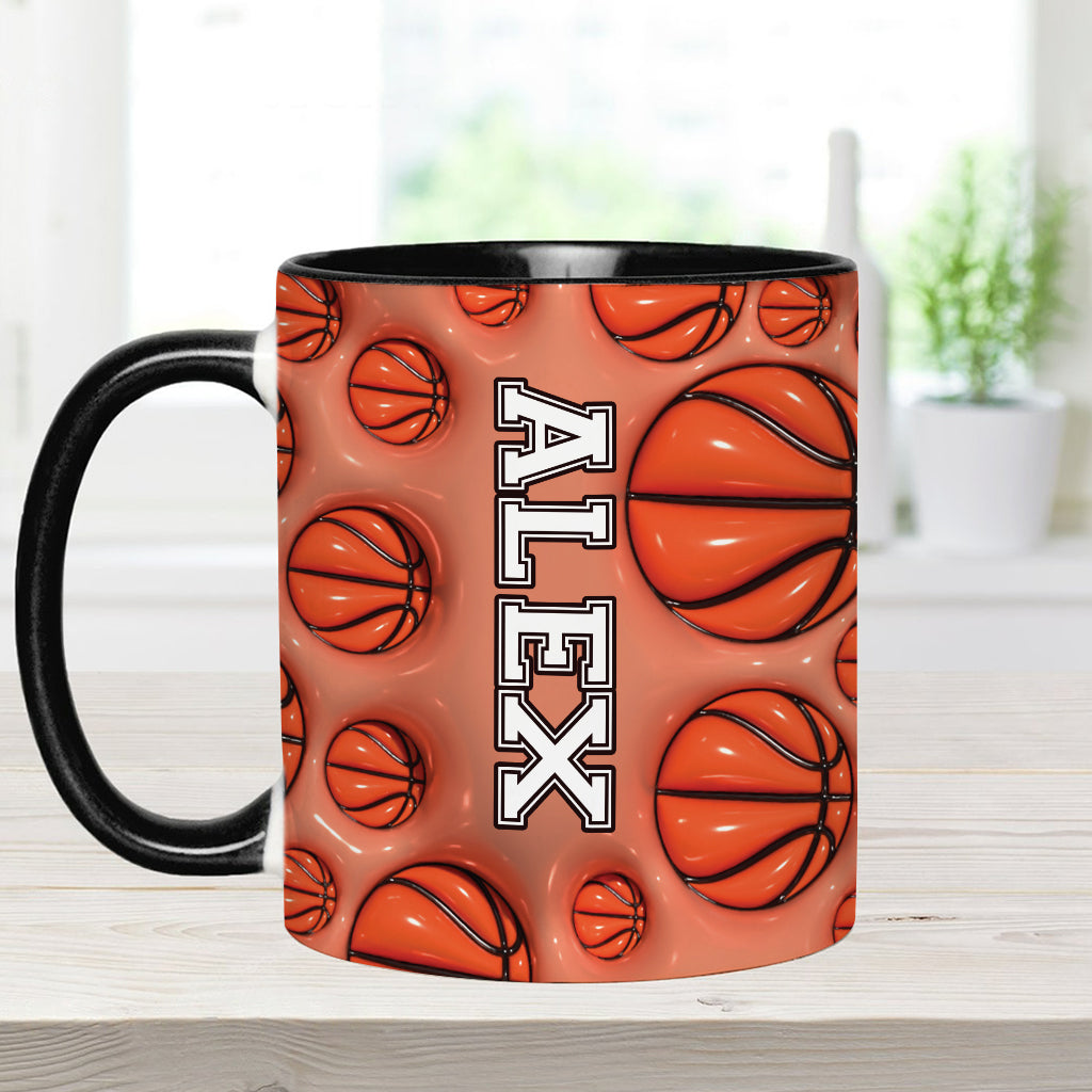 Personalisierte Tasse mit Basketballmotiv für Basketballfans