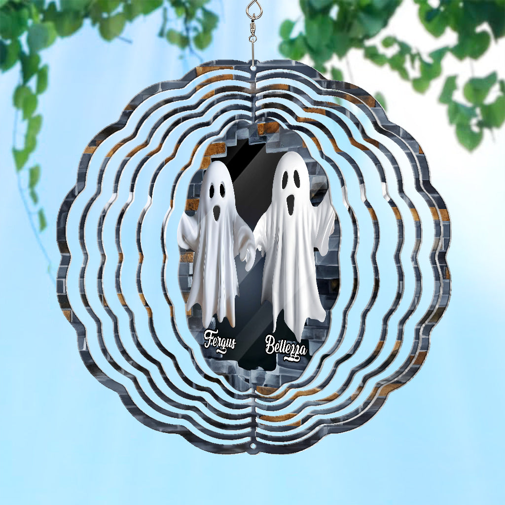 Funny Ghost Couple - Personalized Couple Wind Spinner