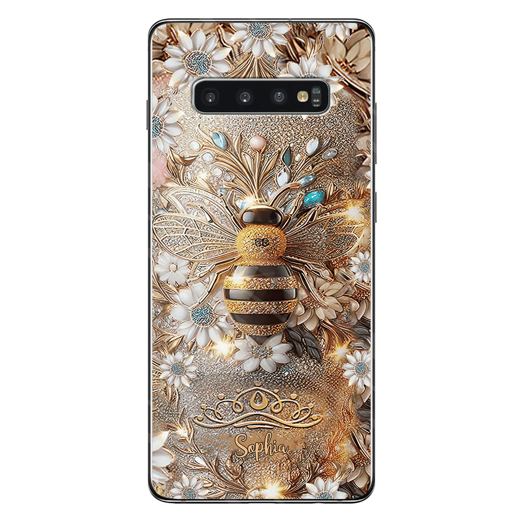 Queen Bee – Personalisierte transparente Handyhülle mit Bienenmotiv