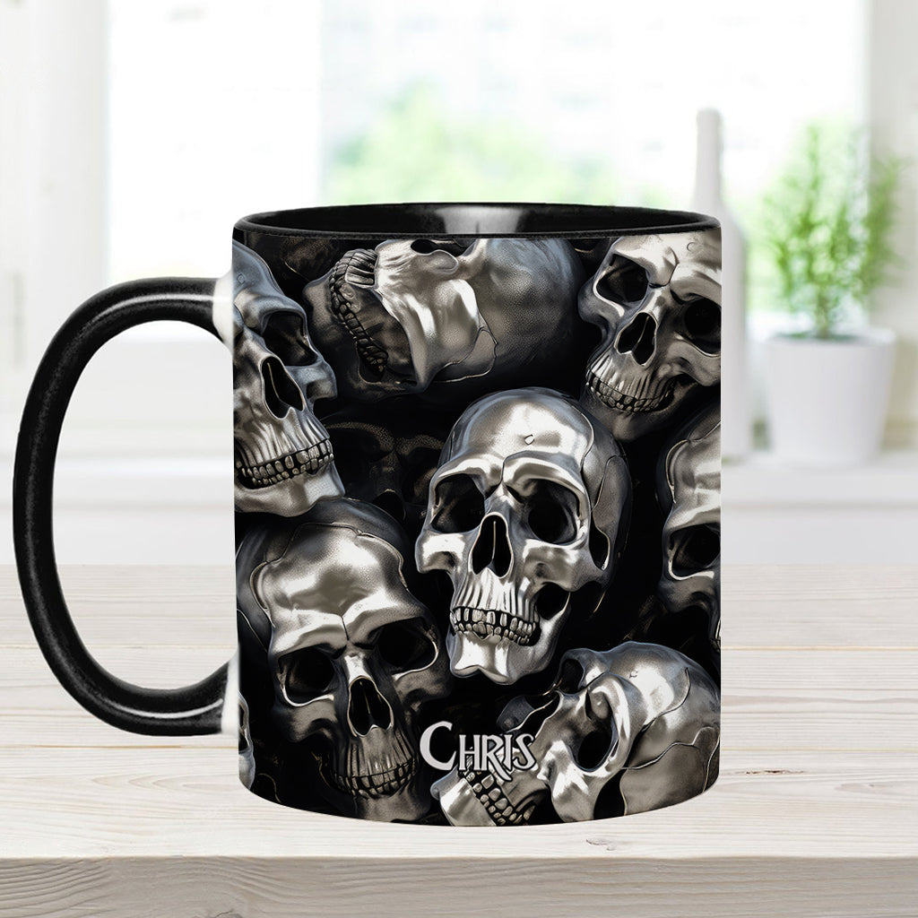 3D Metallic Skulls - Personalized Skull Accent Mug