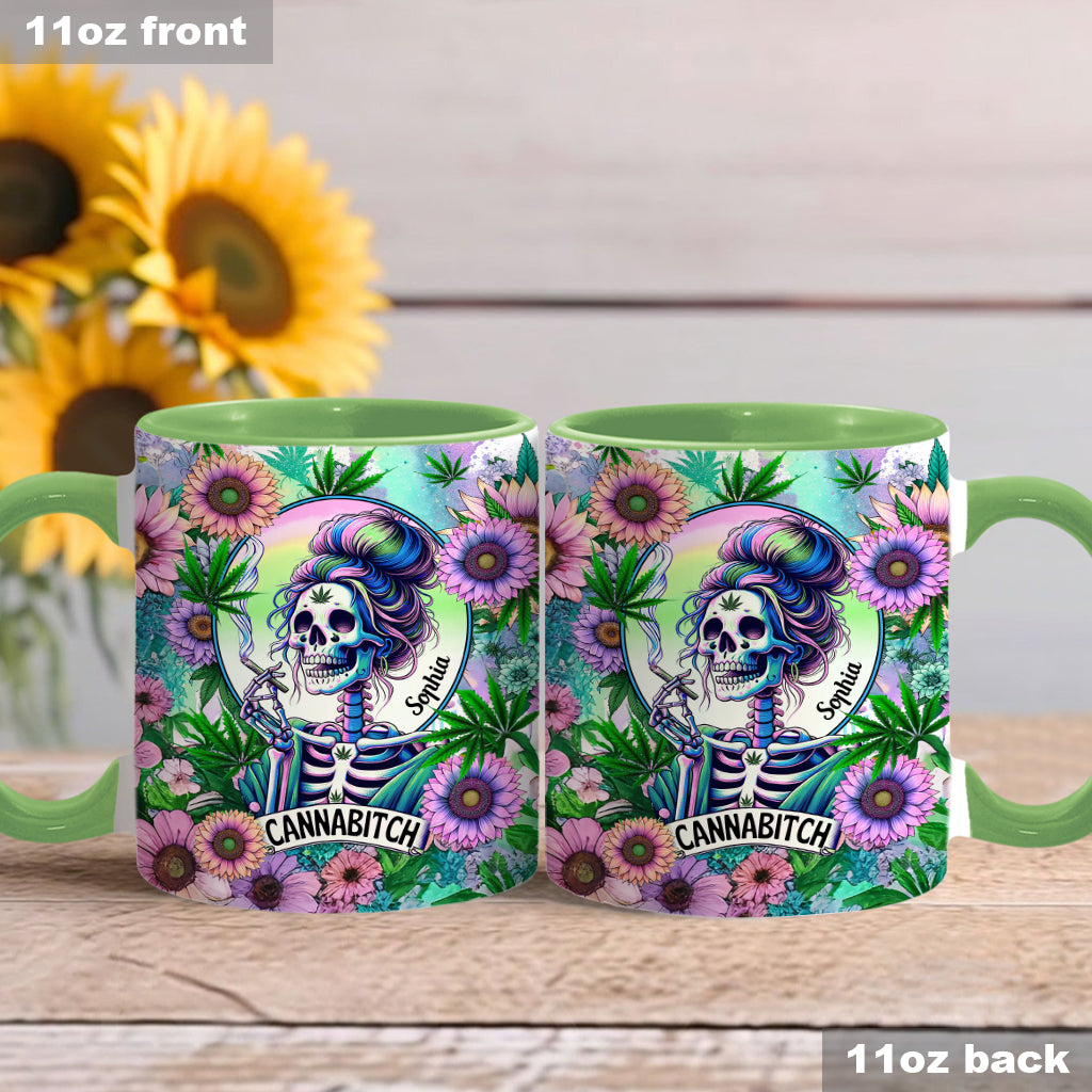 Cannabitch – Personalisierter Becher mit Cannabis-Akzent