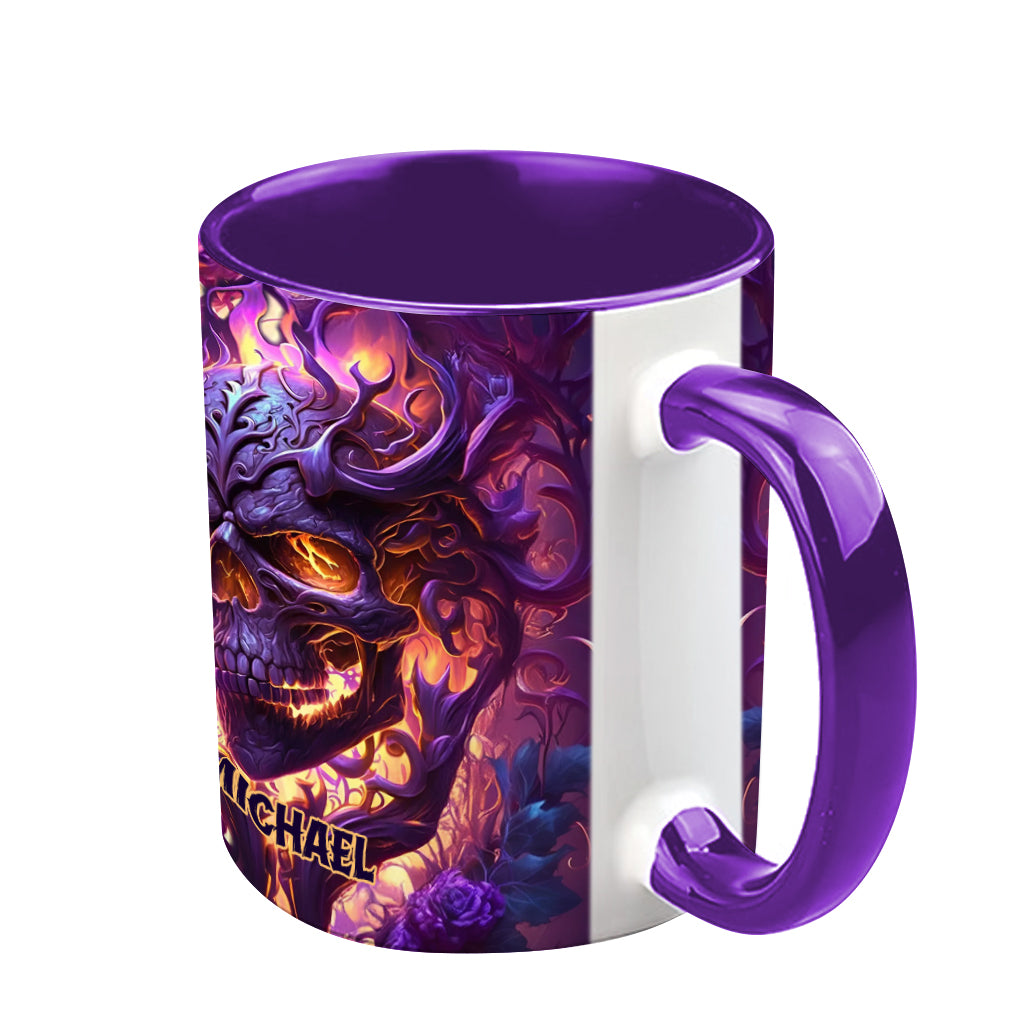 Fire and Fury - Personalized Skull Accent Mug