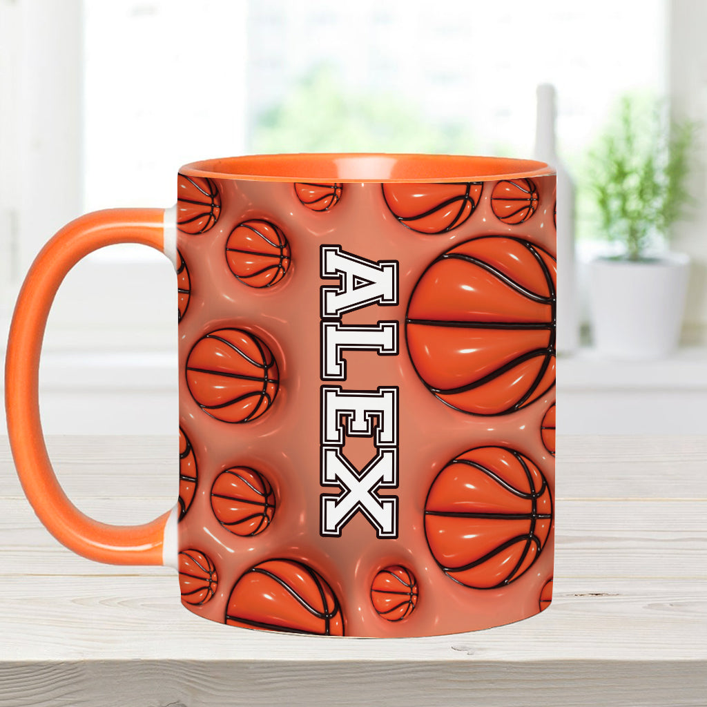 Personalisierte Tasse mit Basketballmotiv für Basketballfans