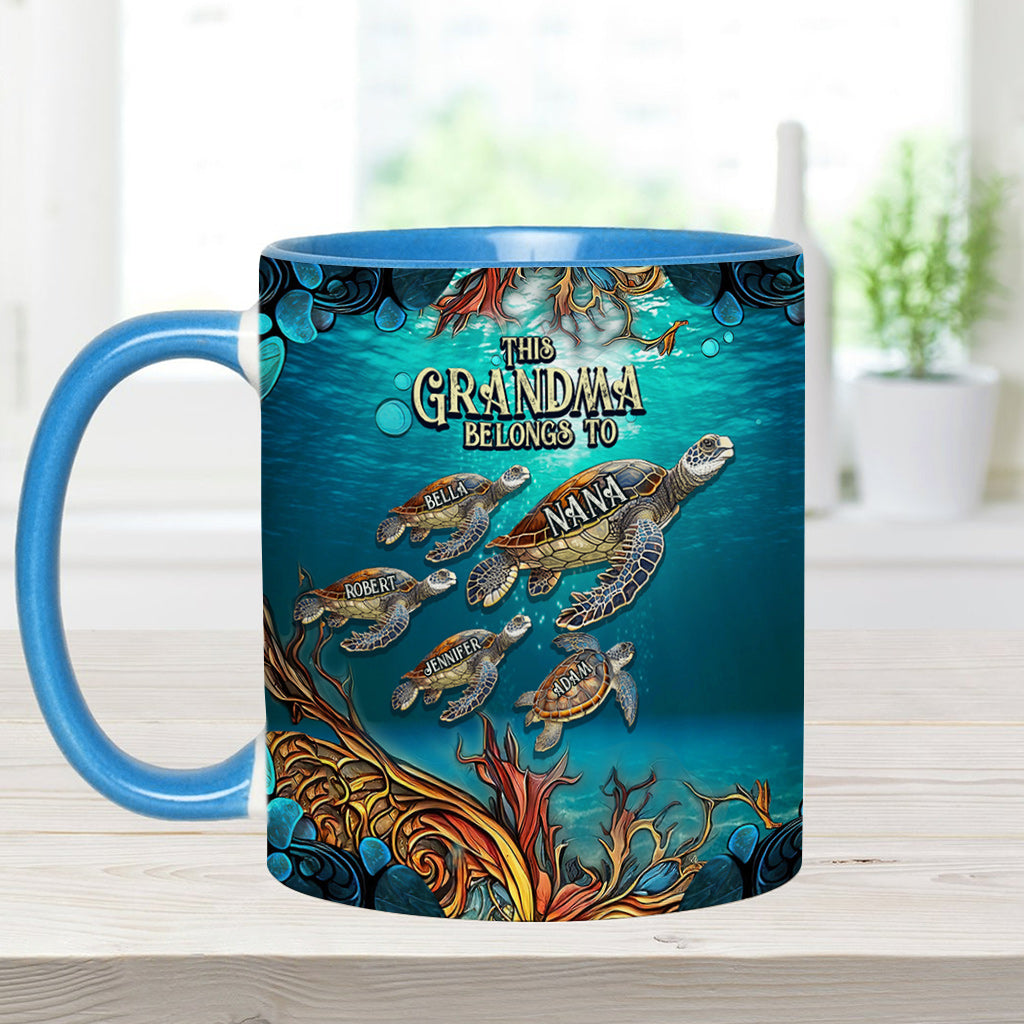 This Grandma Belongs To - Personalized Grandma Accent Mug
