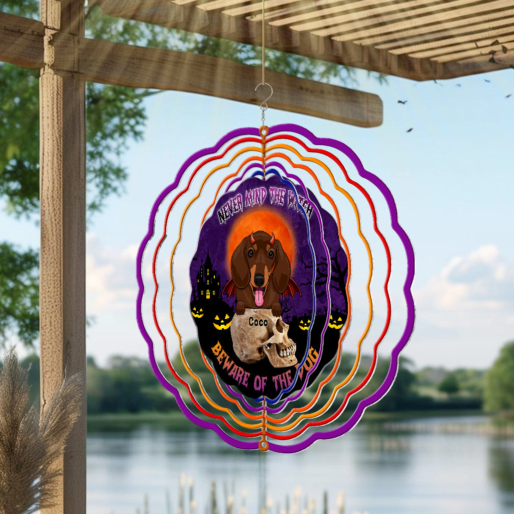 Beware Of The Dogs - Personalized Dog Wind Spinner