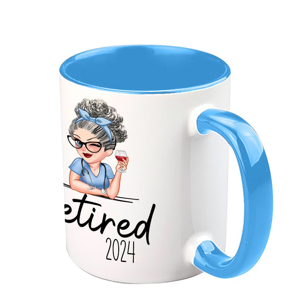 Being Is A Retired Nurse Is An Honor - Personalized Nurse Accent Mug
