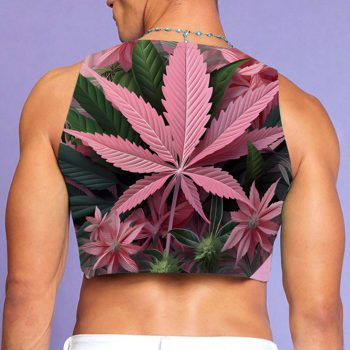 Débardeur court personnalisé Pretty Lil' Pothead - Weed