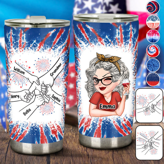 Grandma's Life 4th Of July - Personalized Grandma Tumbler