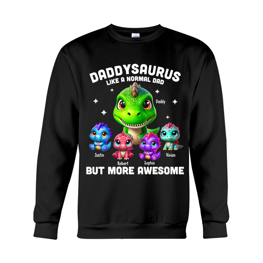 Daddysaurus Grandpasaurus 3D Dinosaurs - Personalized Father T-shirt And Hoodie