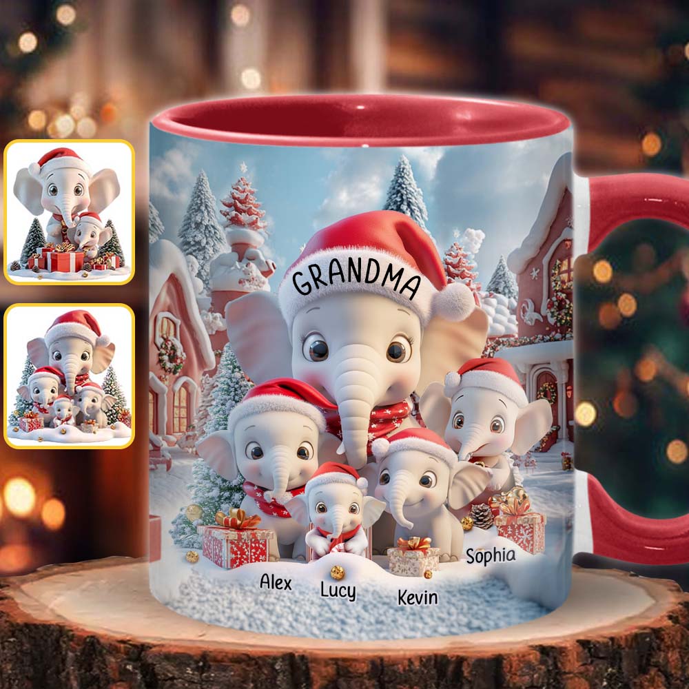 Beliebiger Titel: Niedlicher Elefant – Personalisierte Tasse mit Oma-Akzent
