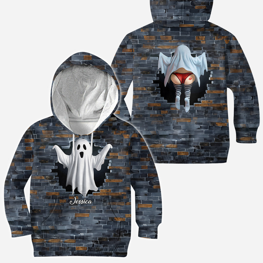 Funny Ghost Couple - Personalized Couple All Over Shirt