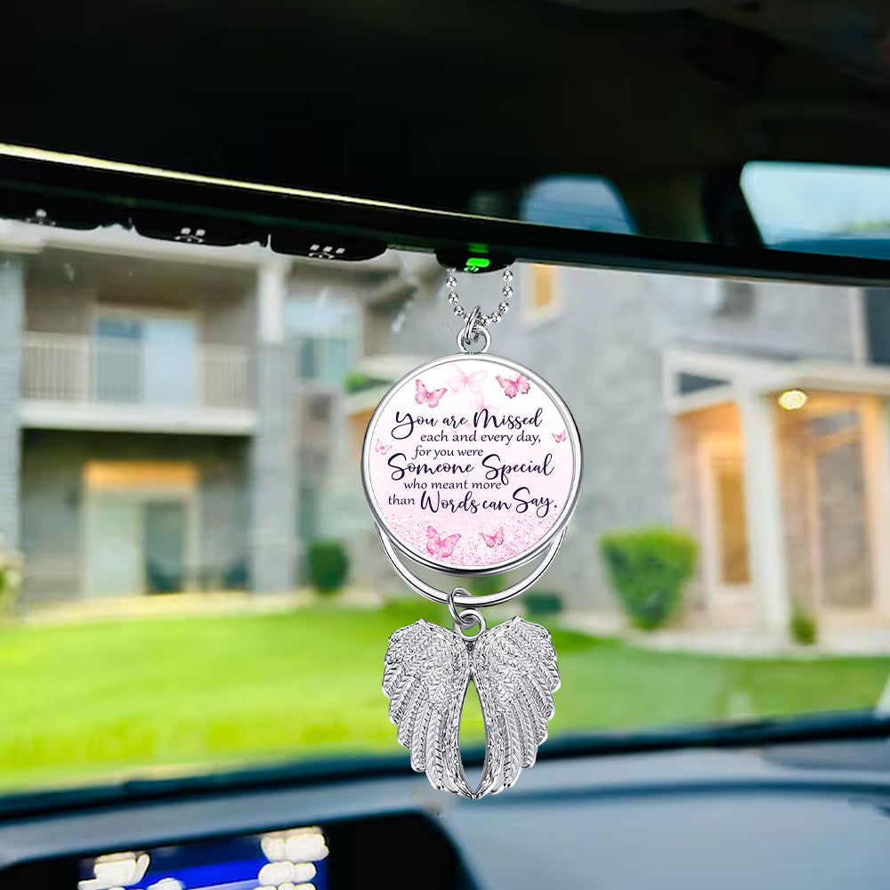 You Are Missed Each And Everyday - Personalized Memorial Wings Ornament