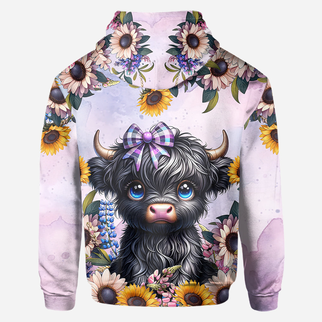Niedliches kleines Kuh-Shirt mit Allover-Personalisierung