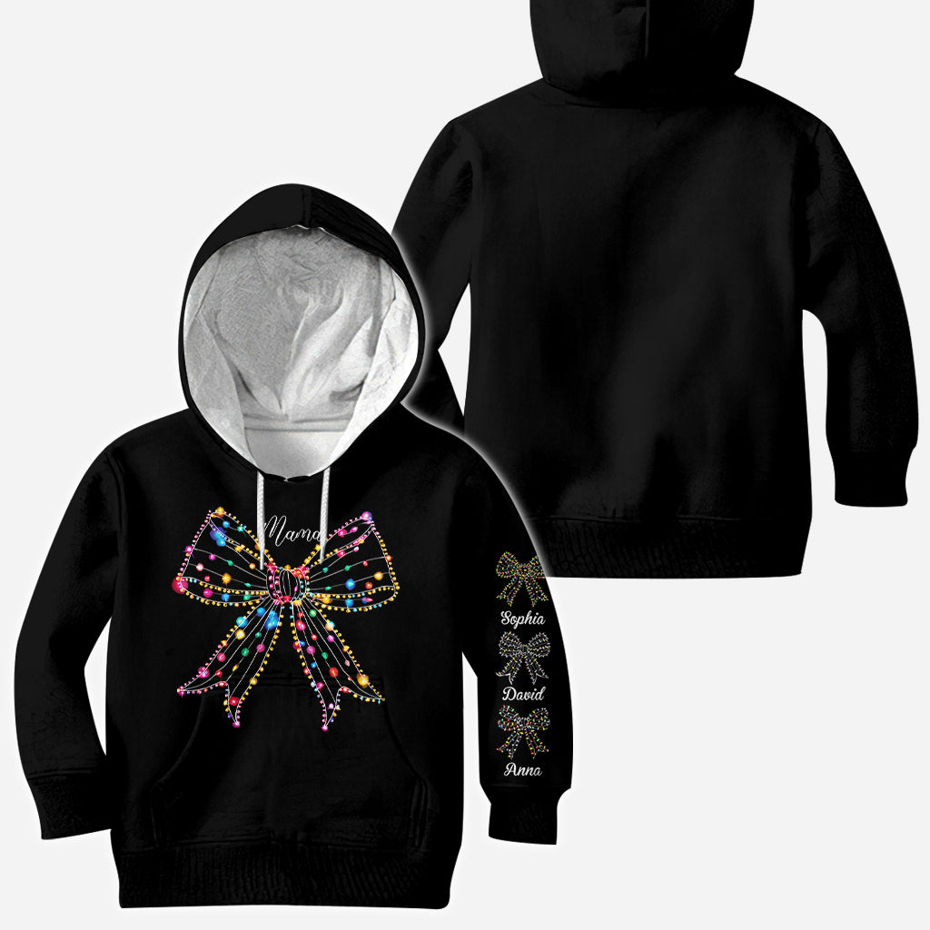 Christmas Light Coquette Bow - Personalized Mother All Over Shirt