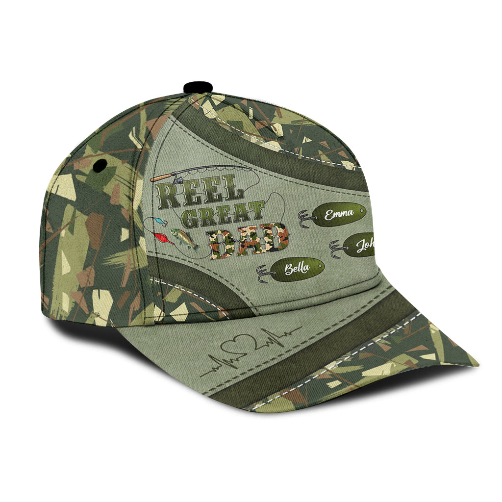 Western Reel Great Dad Camouflage - Personalized Father Classic Cap
