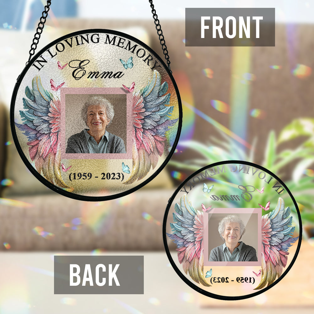 Forever In My Heart - Personalized Memorial Stained Glass Suncatcher