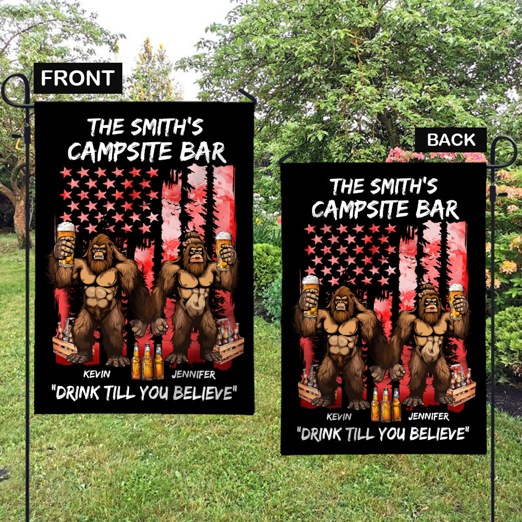 Drink Till You Belive - Personalized Camping Garden Flag