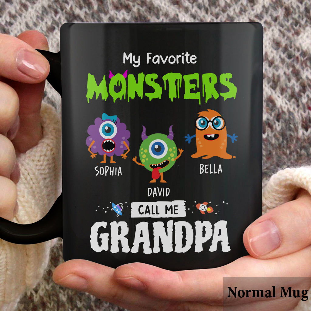 My Favorite Monsters Call Me Grandpa Papa - Personalized Grandpa Mug