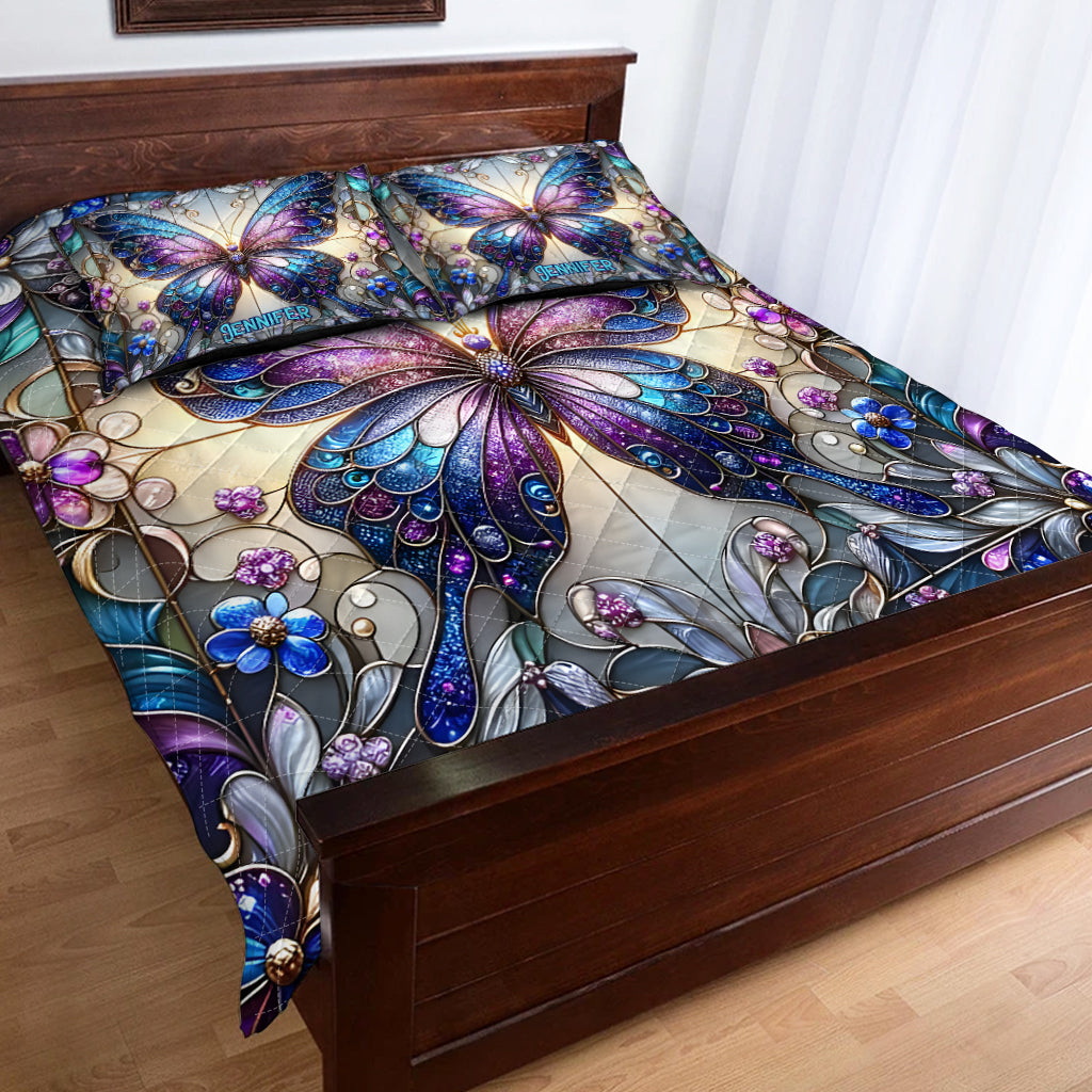 Magnifiques papillons - Ensemble de courtepointe personnalisé à motifs de papillons