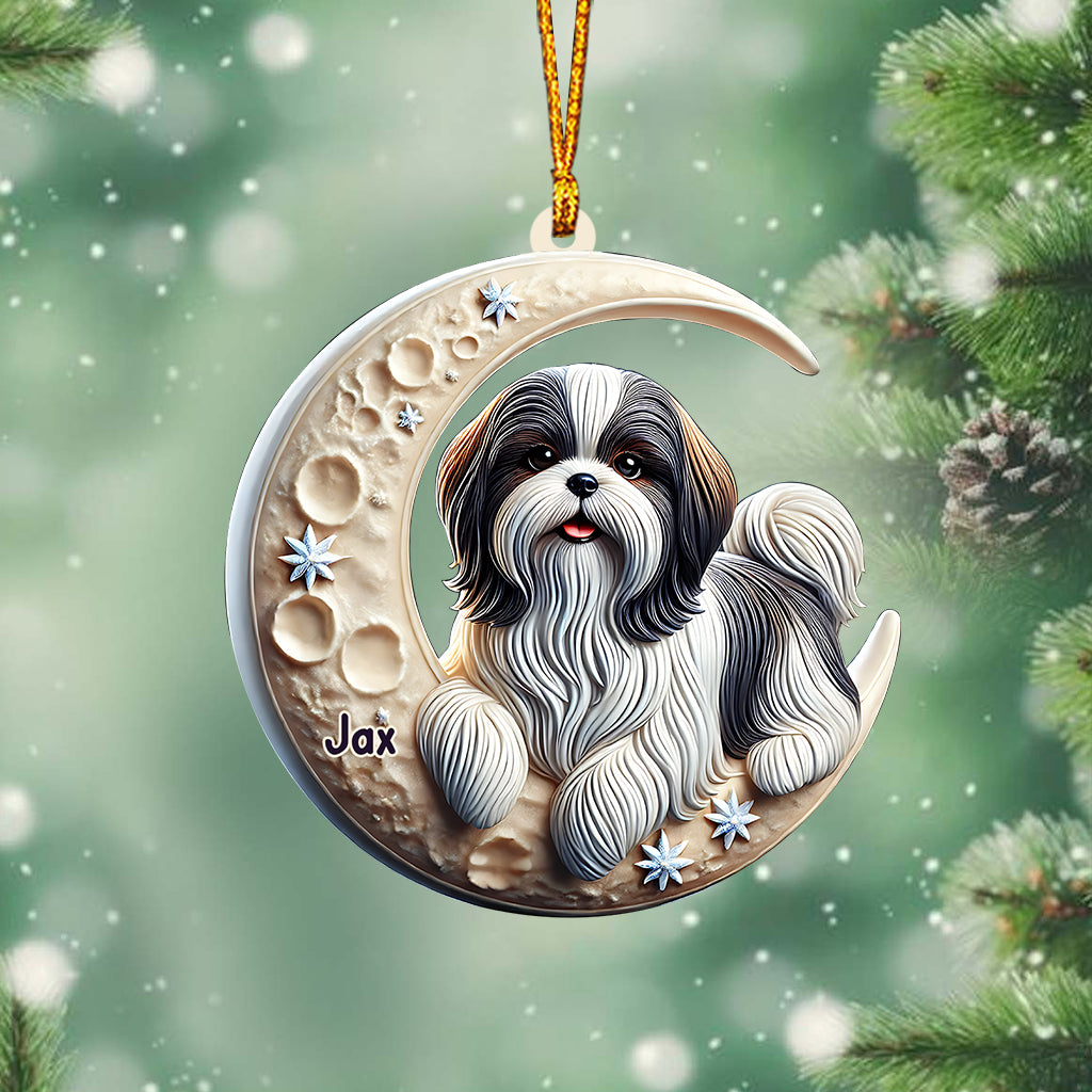 J'aime mon chien - Ornement personnalisé pour chien