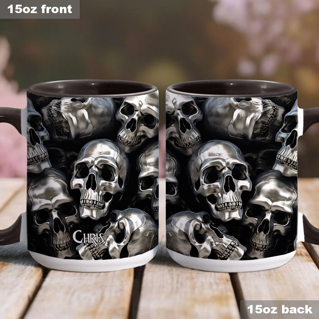 3D Metallic Skulls - Personalized Skull Accent Mug