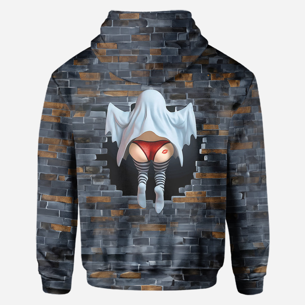 Funny Ghost Couple - Personalized Couple All Over Shirt