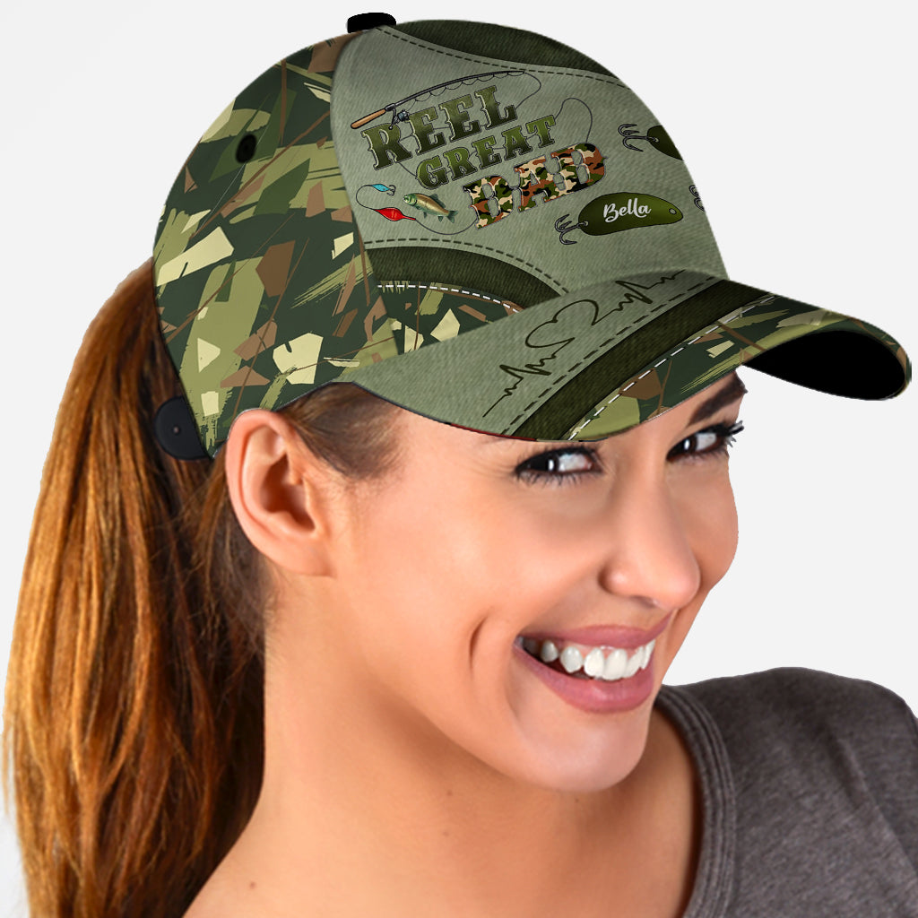 Western Reel Great Dad Camouflage - Personalized Father Classic Cap