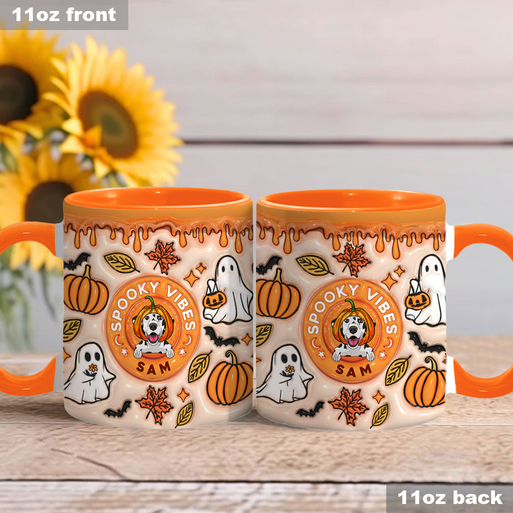 Gruselige Stimmung! Geisterfall – Personalisierte Tasse mit Hundemotiv