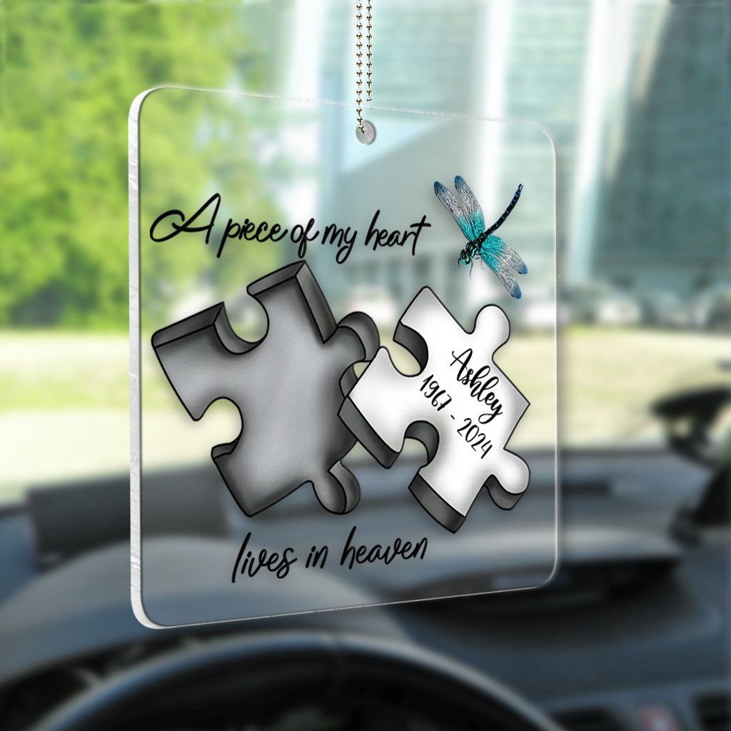 Memorial Butterfly Dragonfly Heaven Feather - Personalized Memorial Transparent Keychain