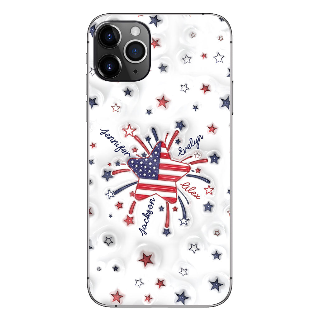 Grandma's Little Star 4th Of July - Personalized Grandma Phone Case