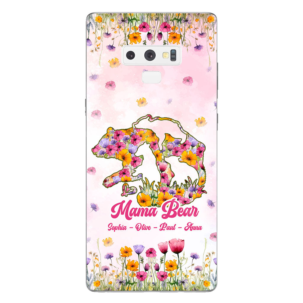 Mama Bear - Personalized Mother Clear Phone Case
