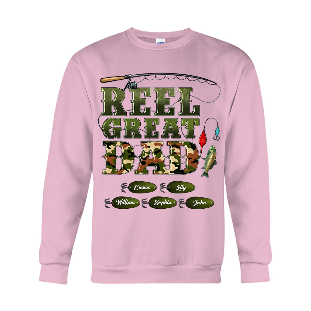 Western Reel Great Dad Camouflage - Personalized Father T-shirt And Hoodie