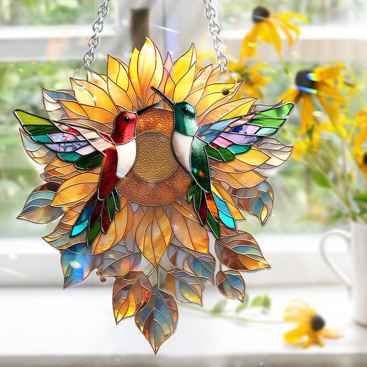 Wunderschöne Kolibris im Sonnenschein – Kolibri-Fensterhänger-Sonnenfänger-Ornament