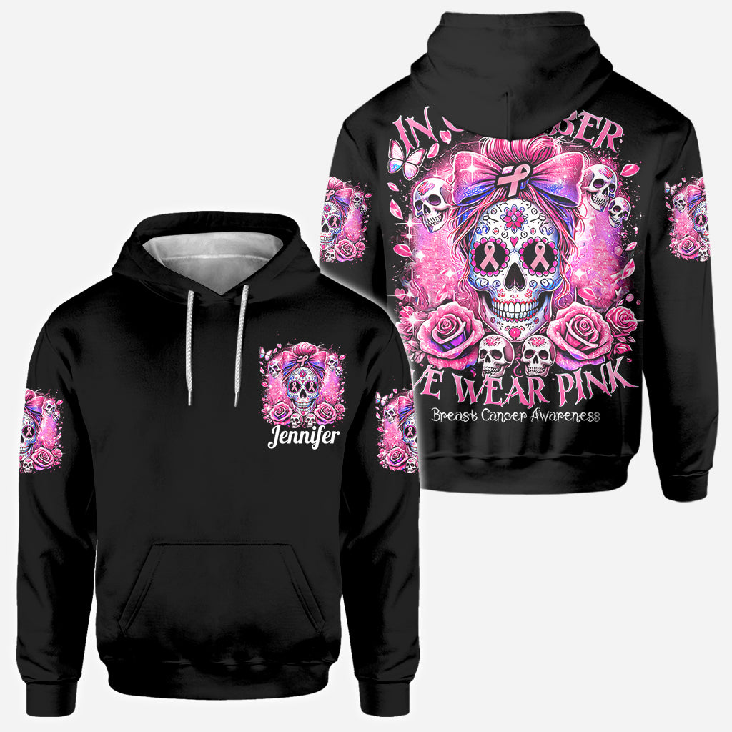 En octobre, on porte du rose - T-shirt personnalisé intégral pour la sensibilisation au cancer du sein