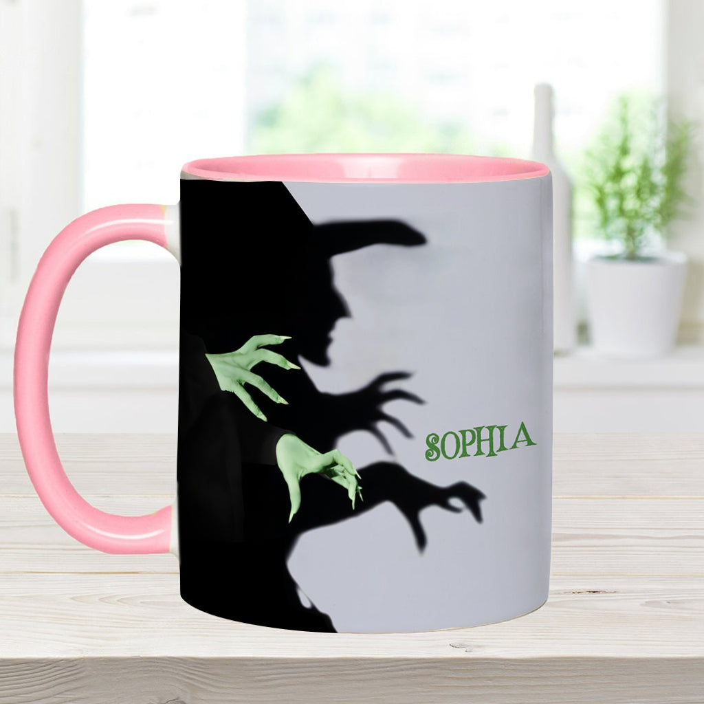 Halloween Witch Shadow - Personalized Witch Accent Mug