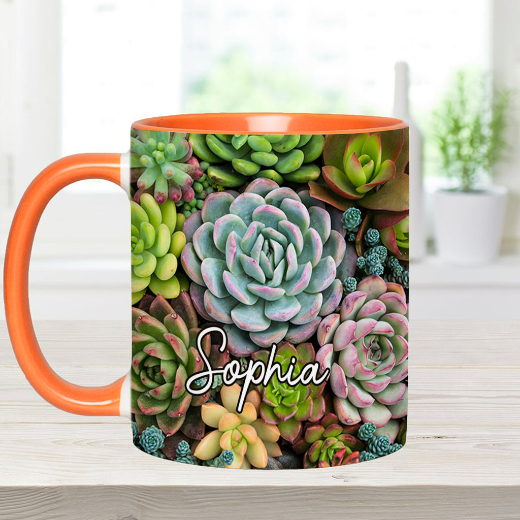 Wunderschöne Kakteen und Sukkulenten – personalisierte Kaktus-Tasse